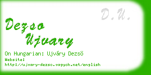 dezso ujvary business card
